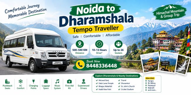 Noida to Dharamshala Tempo Traveller