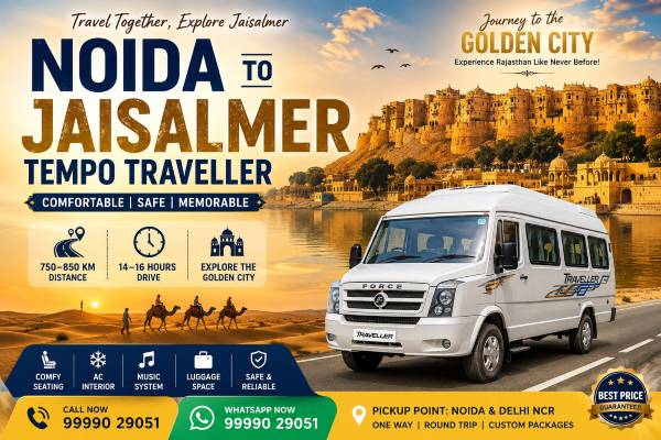 Noida to Jaisalmer Tempo Traveller