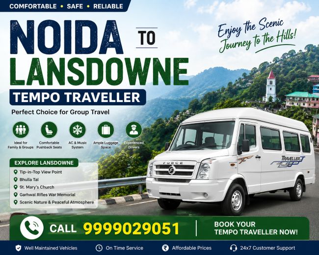 Noida to Lansdowne Tempo Traveller