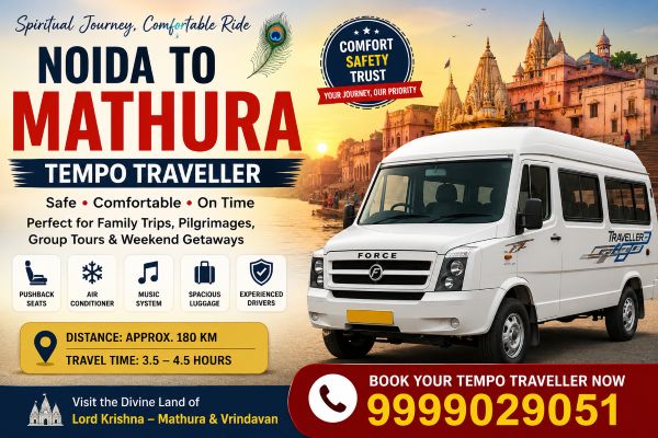 Noida to Mathura Tempo Traveller