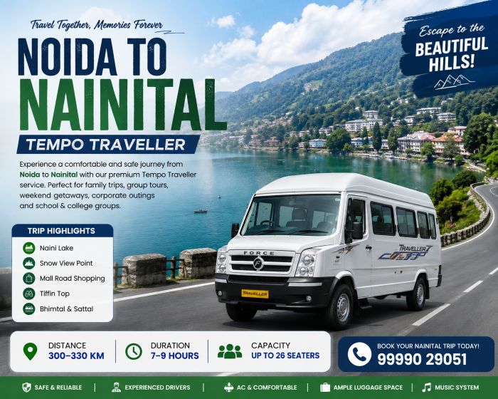 Noida to Nainital Tempo Traveller