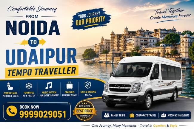 Noida to Udaipur Tempo Traveller