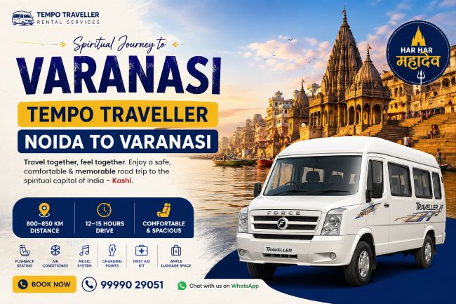 Noida to Varanasi Tempo Traveller